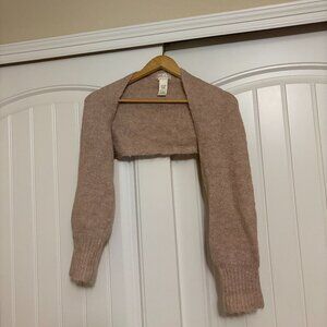 Free People Mauve Blush Knit Cropped Bolero